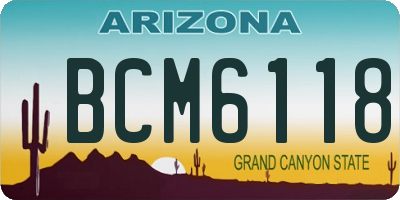 AZ license plate BCM6118