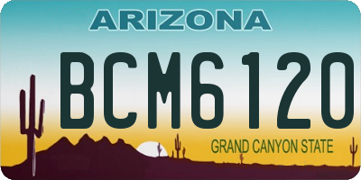 AZ license plate BCM6120