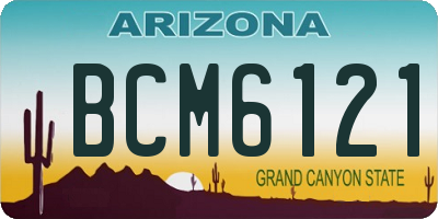 AZ license plate BCM6121