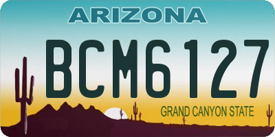 AZ license plate BCM6127