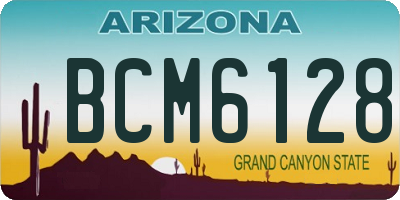 AZ license plate BCM6128