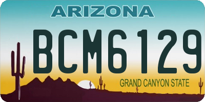 AZ license plate BCM6129