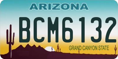 AZ license plate BCM6132