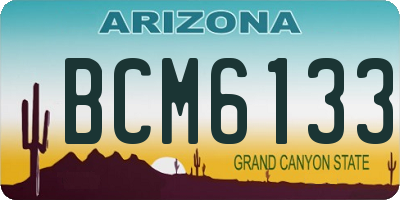 AZ license plate BCM6133