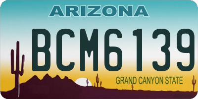 AZ license plate BCM6139