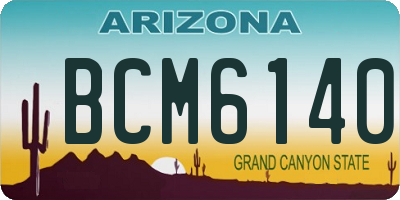 AZ license plate BCM6140