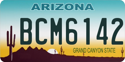 AZ license plate BCM6142