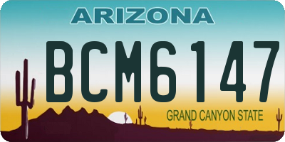 AZ license plate BCM6147