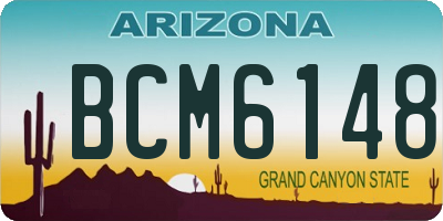 AZ license plate BCM6148