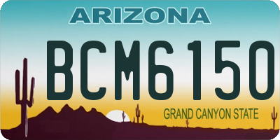 AZ license plate BCM6150