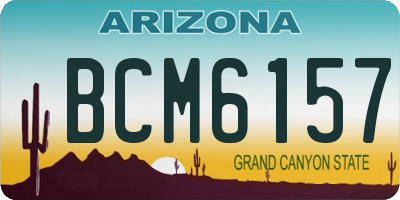 AZ license plate BCM6157