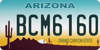 AZ license plate BCM6160