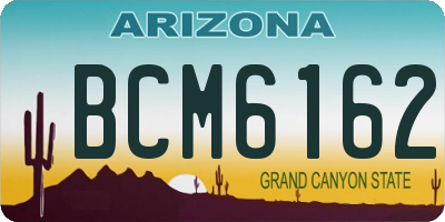 AZ license plate BCM6162