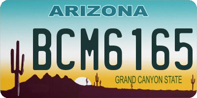 AZ license plate BCM6165