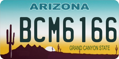 AZ license plate BCM6166