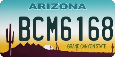 AZ license plate BCM6168