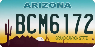 AZ license plate BCM6172