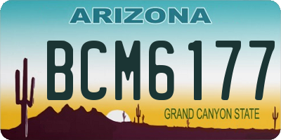 AZ license plate BCM6177