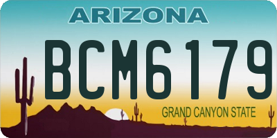 AZ license plate BCM6179