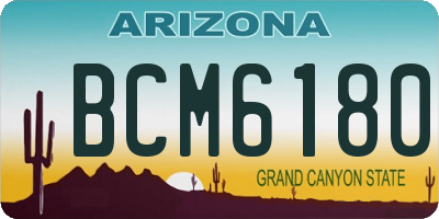 AZ license plate BCM6180