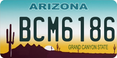 AZ license plate BCM6186