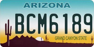 AZ license plate BCM6189