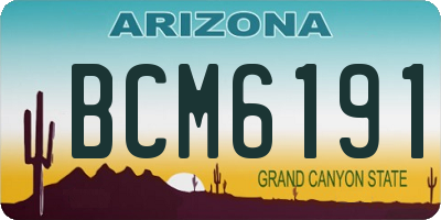 AZ license plate BCM6191