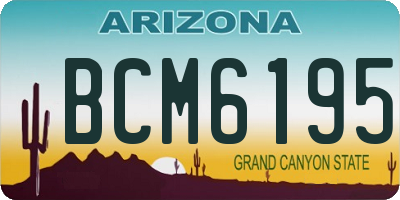 AZ license plate BCM6195