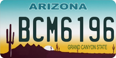 AZ license plate BCM6196