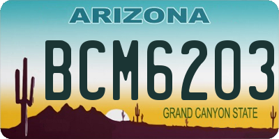 AZ license plate BCM6203