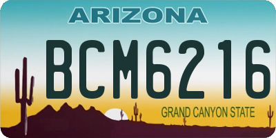 AZ license plate BCM6216