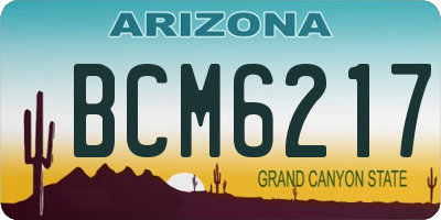 AZ license plate BCM6217