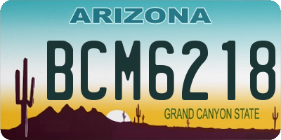 AZ license plate BCM6218