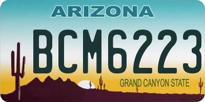 AZ license plate BCM6223