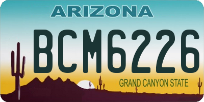 AZ license plate BCM6226