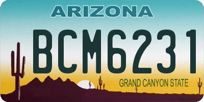 AZ license plate BCM6231