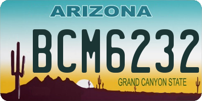 AZ license plate BCM6232