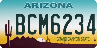 AZ license plate BCM6234