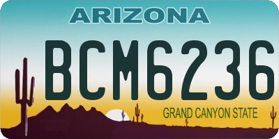 AZ license plate BCM6236