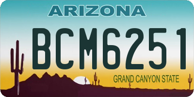 AZ license plate BCM6251