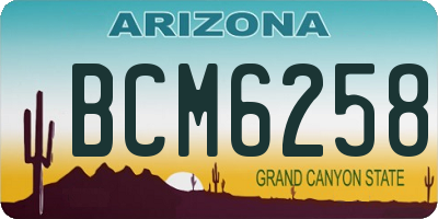 AZ license plate BCM6258