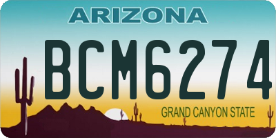 AZ license plate BCM6274