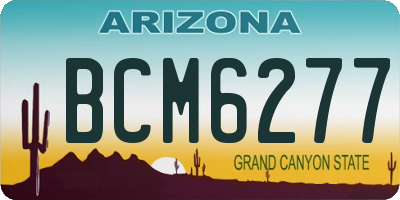 AZ license plate BCM6277