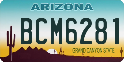 AZ license plate BCM6281