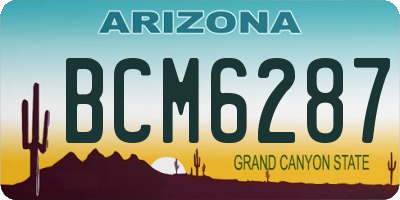 AZ license plate BCM6287