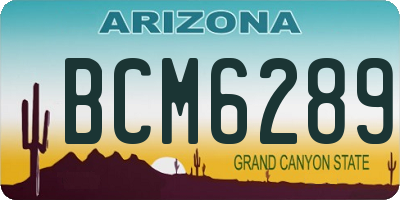 AZ license plate BCM6289