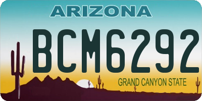 AZ license plate BCM6292