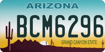 AZ license plate BCM6296