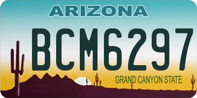 AZ license plate BCM6297