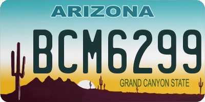 AZ license plate BCM6299